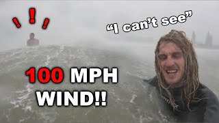 Caught In 100Mph Wind While Surfing
