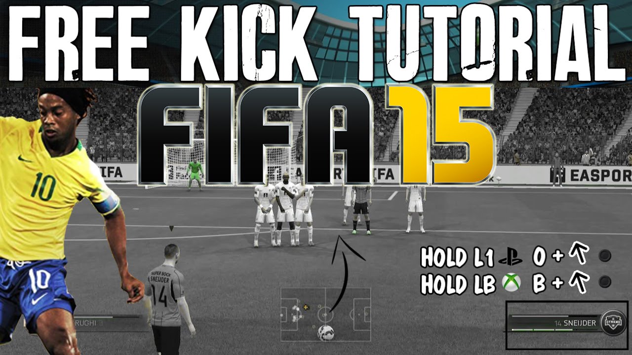FIFA 15 Free Kick Tutorial How to Score Free Kicks Driven, Curve