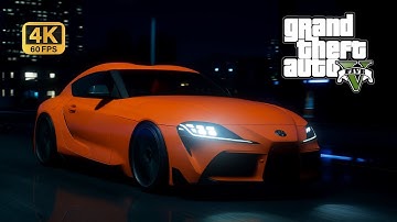GTA 5 Ultra Realistic Graphics Mods | Toyota Supra A90 RTX ON | QuantV + NVE 4K 60FPS Cinematic