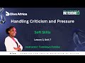 Handling Criticism and Pressure