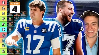 Week 4 Rankings & Tiers (QB/TE/DST)