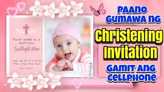 PAANO GUMAWA NG BAPTISMAL INVITATION GAMIT ANG CELLPHONE screenshot 4