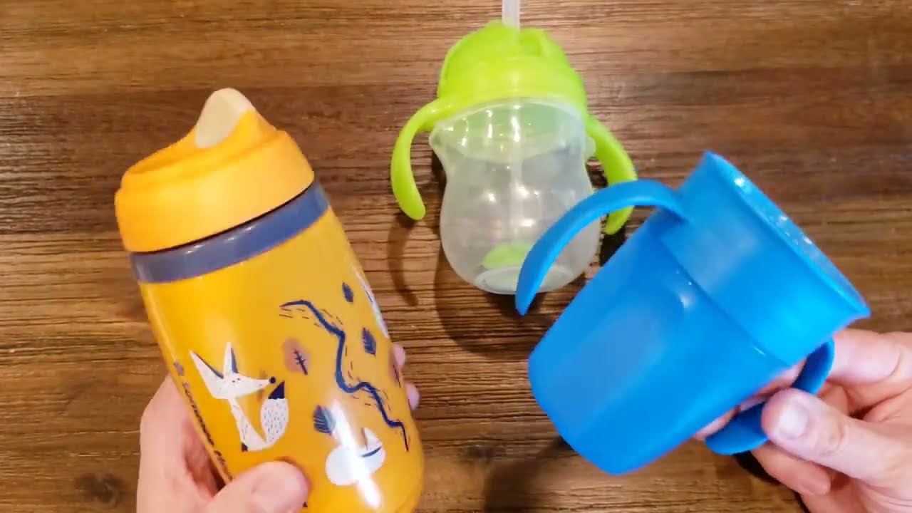 Product Review P0105 - Infant Sippy Cup Comparison - Tommee Tippie vs.  Munchkin vs. Dr. Brown 