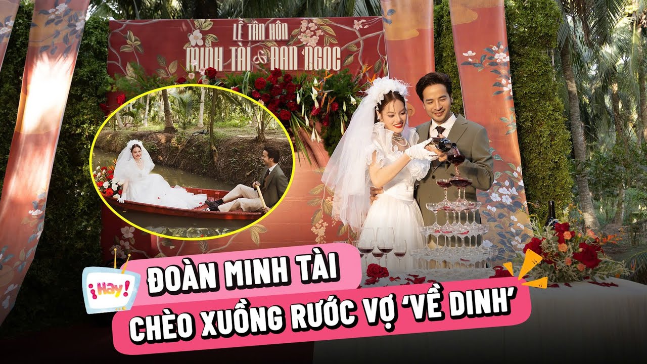 Đoàn Minh Tài chèo xuồng rước vợ 