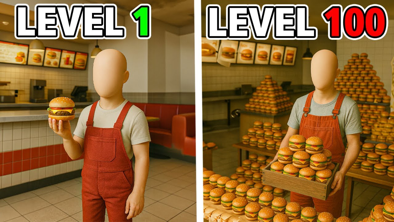 لعبة تطورية ( مصنع الوجبات السريعة )  Mega Factory