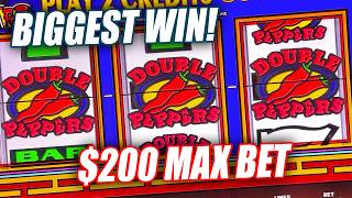 THIS IS THE CRAZIEST JACKPOT WINS I HAVE EVER SEEN! ★ DOUBLE PEPPERS SLOT MACHINE