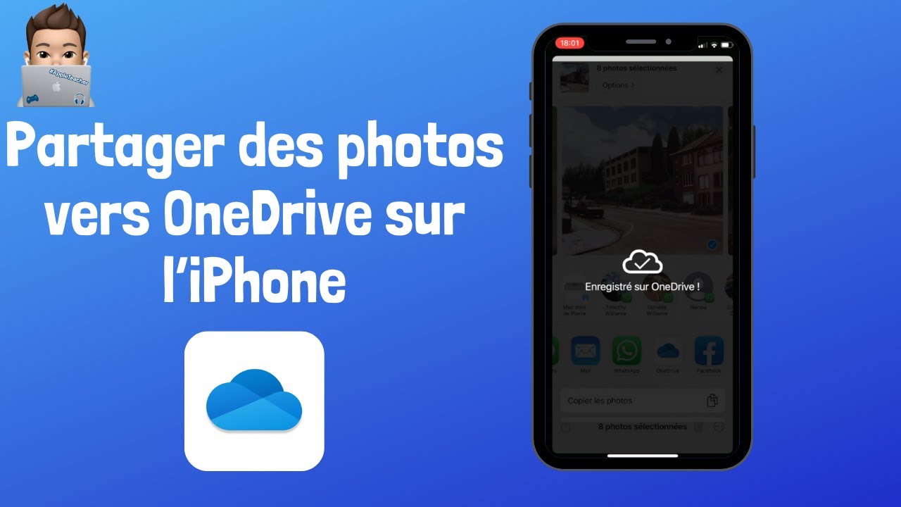 Partager des photos vers un dossier OneDrive sur l'iPhone - YouTube