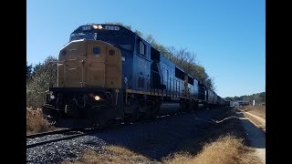 L&C Train 12 With L&C Leader 8784 At Chester SC On The L&C Mainline. 11-23-2020