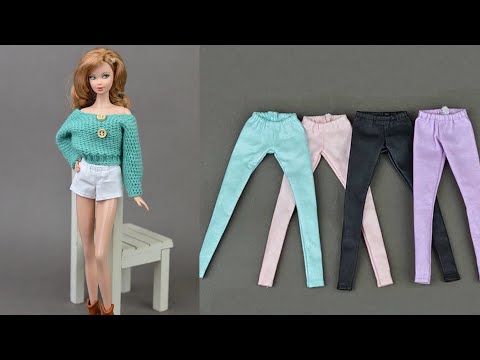 Barbie elbise yapımı || 5 dakikada hallet || 1 çorap 3 kıyafet--barbie bluz nasıl yapılır