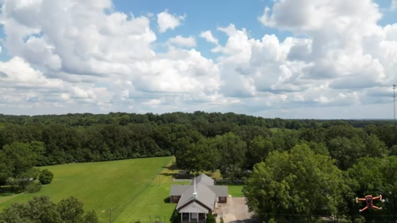 Cloud Timelapse over Hickory Valley Baptist Church in Hickory Valley