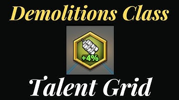 Demolitions Class - Talent Grid - Puzzle Combat