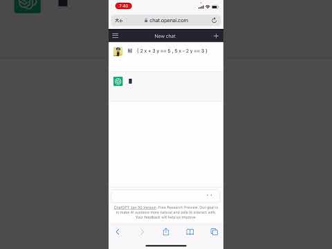 用ChatGPT學數學：解二元一次方程組