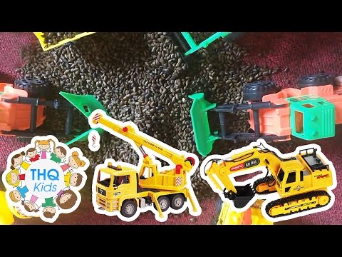 Đồ chơi máy xúc, cần cẩu, xe tải – Trò chơi xúc đá dành cho trẻ em – Excavator toy | THQ Kids
