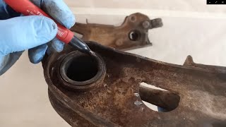 How to remove Mopar  LCA ( lower control arm ) bushing sleeve   EASY !   best method