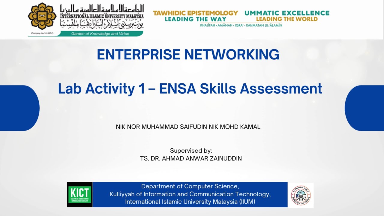 ENTERPRISE NETWORKING - Lab Activity 1 ENSA Skills Assessment