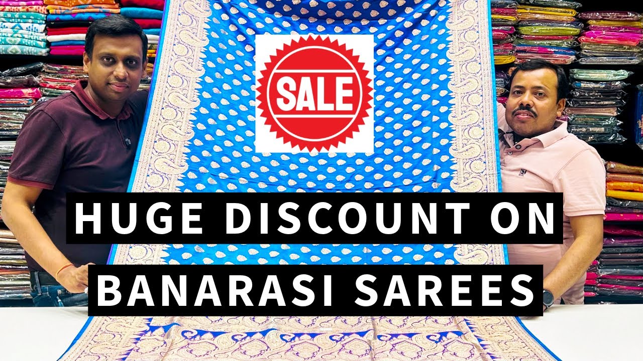 Banarasi Sarees at huge discount 😳😳 at ADI INDIAN SIKK HOUSE | Stock clearance sale |