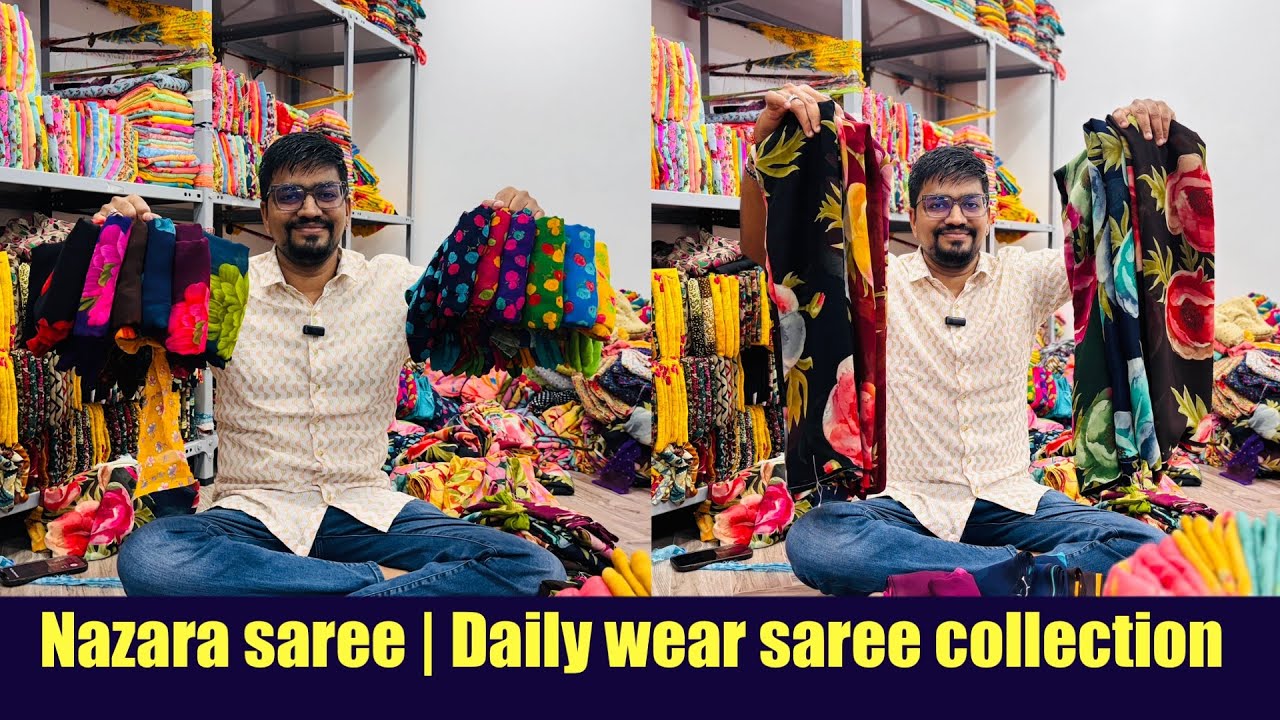 Nazara saree manufacturer surat wholesale✅😍| saree wholesale market surat 