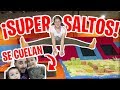 ¡¡SE CUELAN en el PARQUE DE TRAMPOLINES!! + Super Saltos en camas elásticas // Familukis