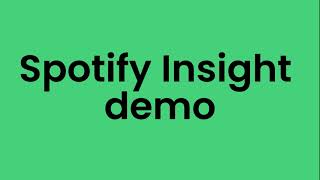 Spotify Insight project - Data Visualization