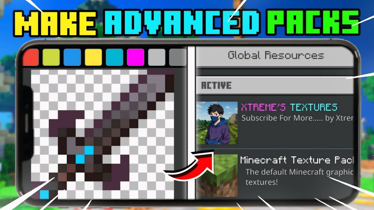 😱 How to Make Advanced Texture Pack for MCPE on Mobile | Minecraft PE ...