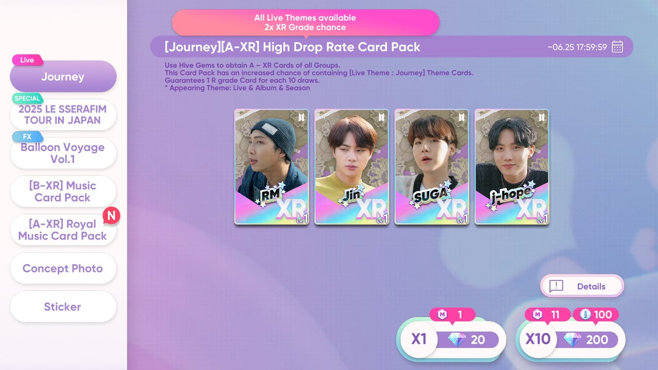 Rhythm hive spending 1600 gems on BTS new live theme [Journey]