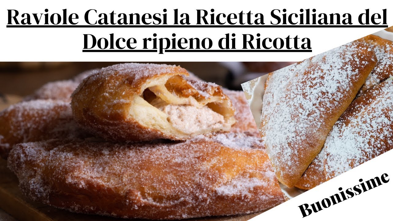 RAVIOLE ALLA RICOTTA CATANESI  Dolce Tipico Siciliano