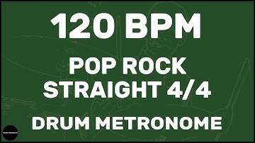 Pop Rock Straight 4/4 | Drum Metronome Loop | 120 BPM
