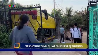Gia Lai: Xe chở học sinh bị lật nhiều em bị thương | VTV24