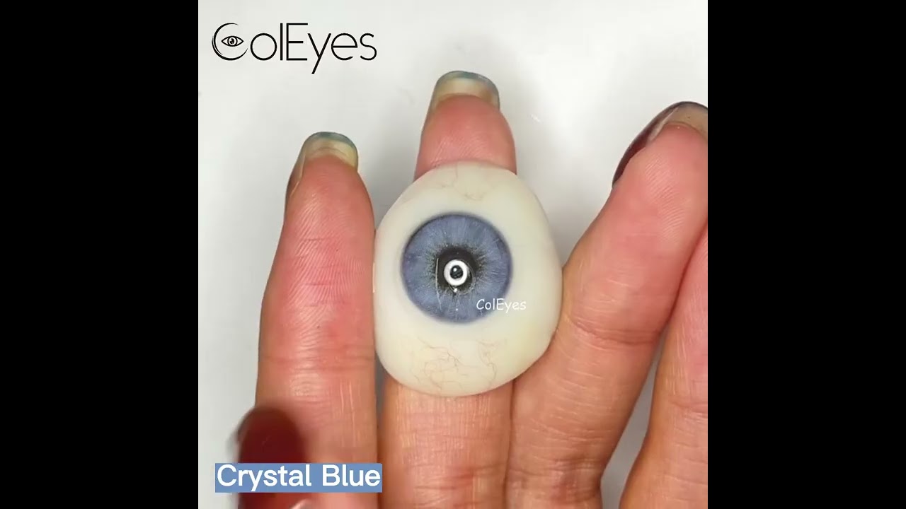 Coleyes Blue Colored Contact Lens Try On [Crystal Blue]