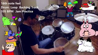 16th note feel drum Loop  105 BPM