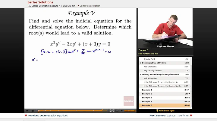 "Series Solutions" | Differential Equations with Educator.com