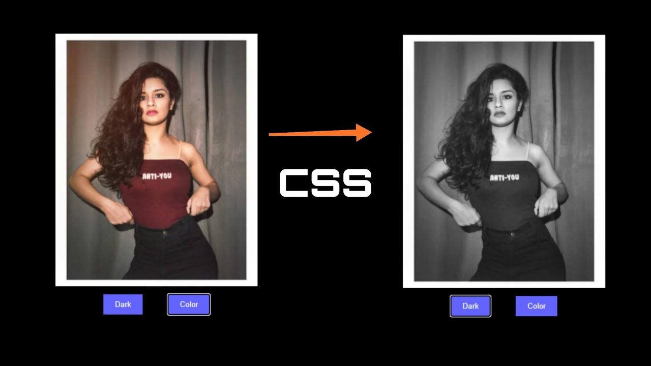 How To Make Black And White Image With Html Css And Javascript In 2020 | Gray Image Using Css