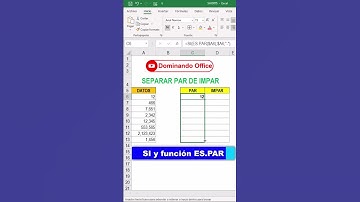 Cómo extraer números pares e impares de un grupo de números #youtubeshorts #youtube #shortvideo