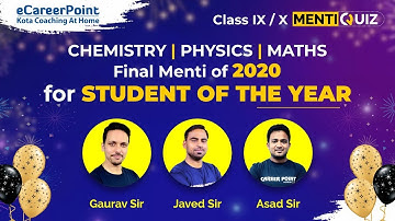 Final Menti- Quiz Of 2020 | Student Of The Year | Class 9 & 10 | Expert Faculty | Career Point- NTSE
