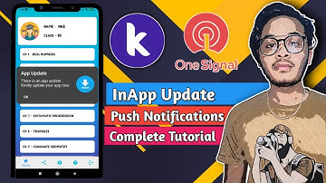How to send InApp Update Push Notification in Kodular App Through One Signal Complete Tutorial Hindi