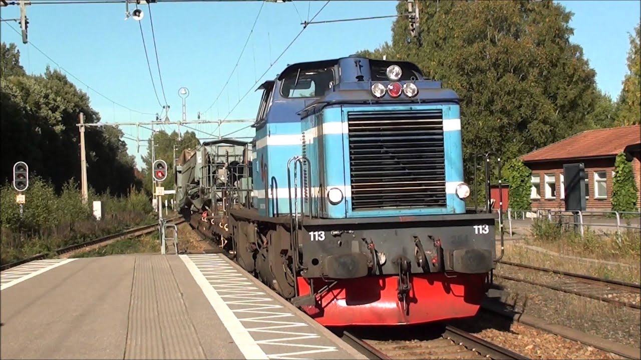 TÅGAB T43 113 med transformatortransport ved Klenshyttan og Grängesberg d. 7/9 2013