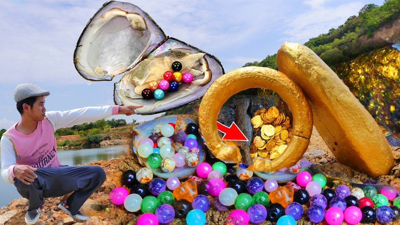 The process of collecting pearls from this river, this gold is twice as ...