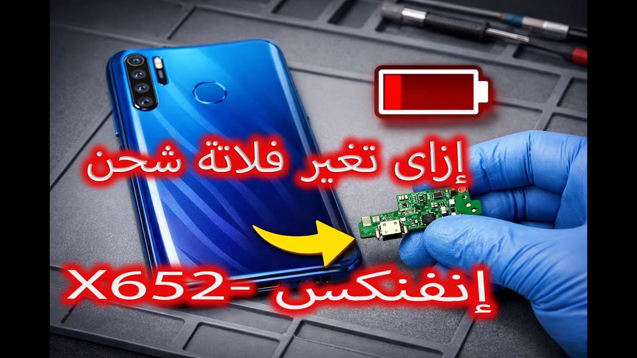 تغيير فلاتة شحن إنفنكس X652
