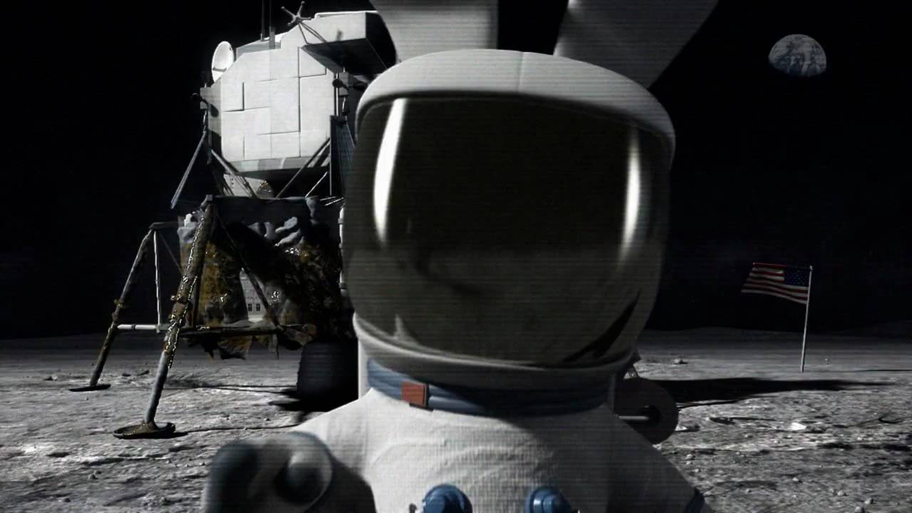 Le premier Lapin Crétin sur la Lune