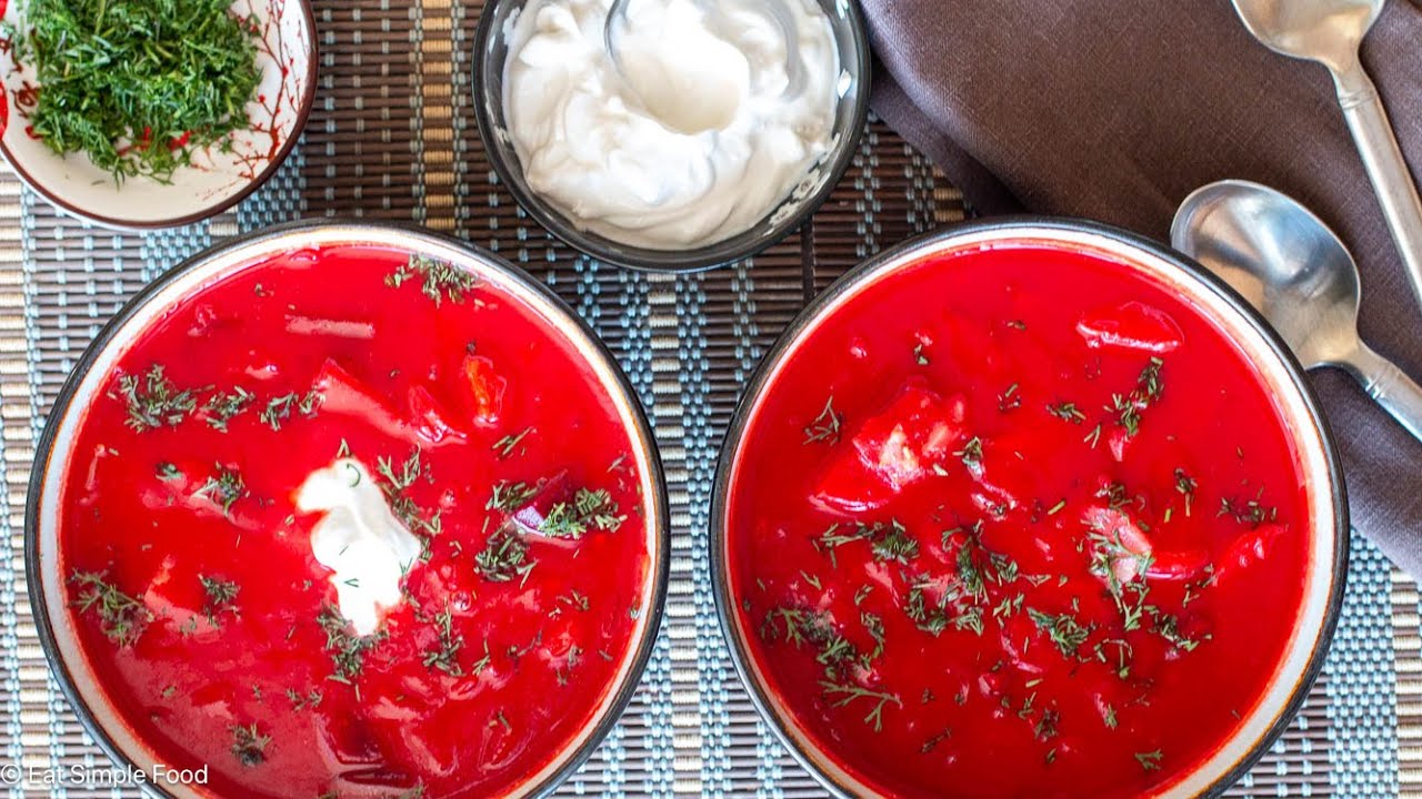 Easy Vegetarian Borscht (Beet Soup) Recipe - EatSimpleFood.com
