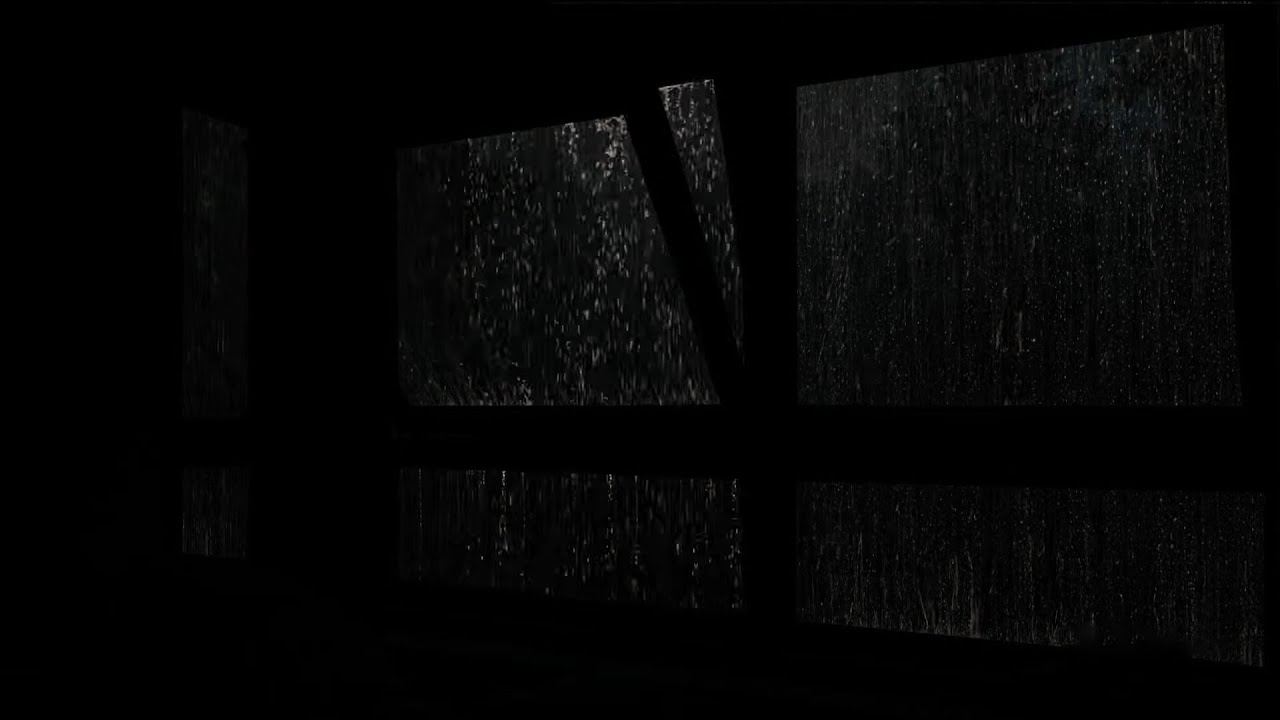 Black Window🪟Sleep soundly with Rain sound on the window at night | Rain Sleep ASMR
