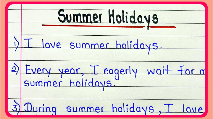 10 lines about summer holidays || My summer vacation 10 lines essay in english || Summer holidays