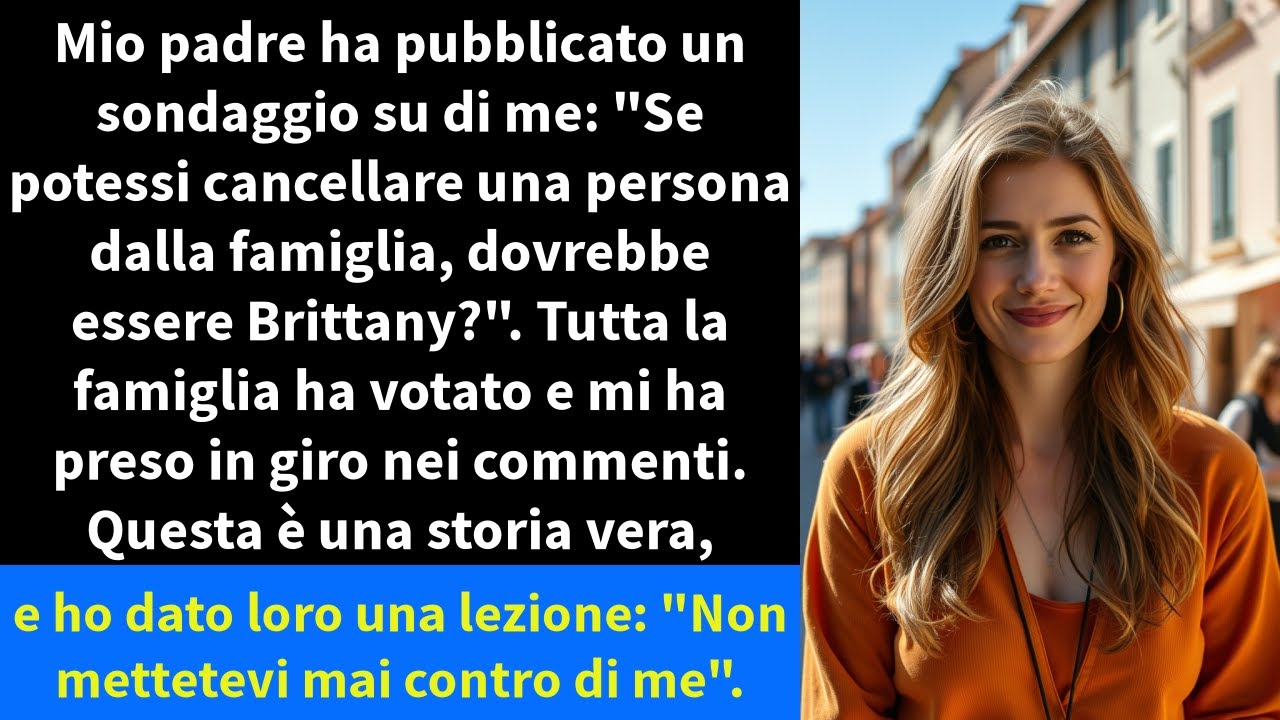 Mio padre ha pubblicato un sondaggio su di me: 