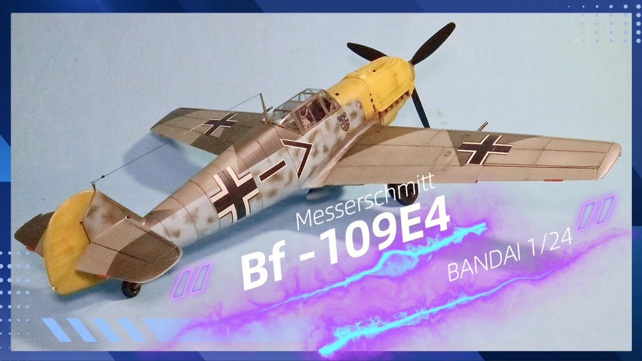 ビックスケール　バンダイ製1／２４　メッサーシュミットＢｆ１０９E４　プラモデル Bf-109E4 (BANDAI 1:24) - YouTube