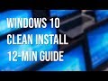 12-minute guide; Windows 10 fresh install from USB download to new SSD/PC.