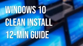 12-minute guide; Windows 10 fresh install from USB download to new SSD/PC.