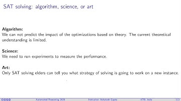 Lecture 06-3 SAT solver optimizations: runtime choices