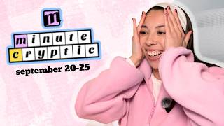 Minute Cryptic Monday |  9/20-9/25 Solves (this was BAD)