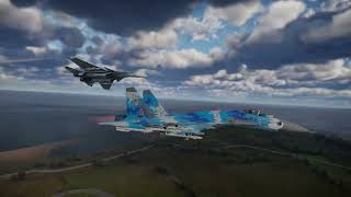 Su-33 carrier takeoff and formation flight