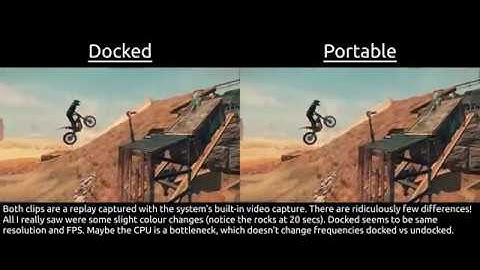 Docked vs undocked graphics comparison - Trials Rising on Nintendo Switch